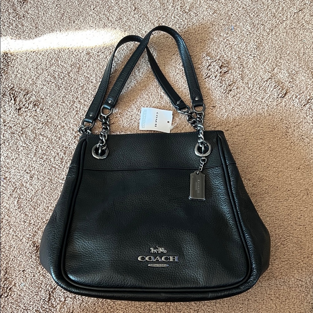 Coach Cammie Chain Bucket Black Bag